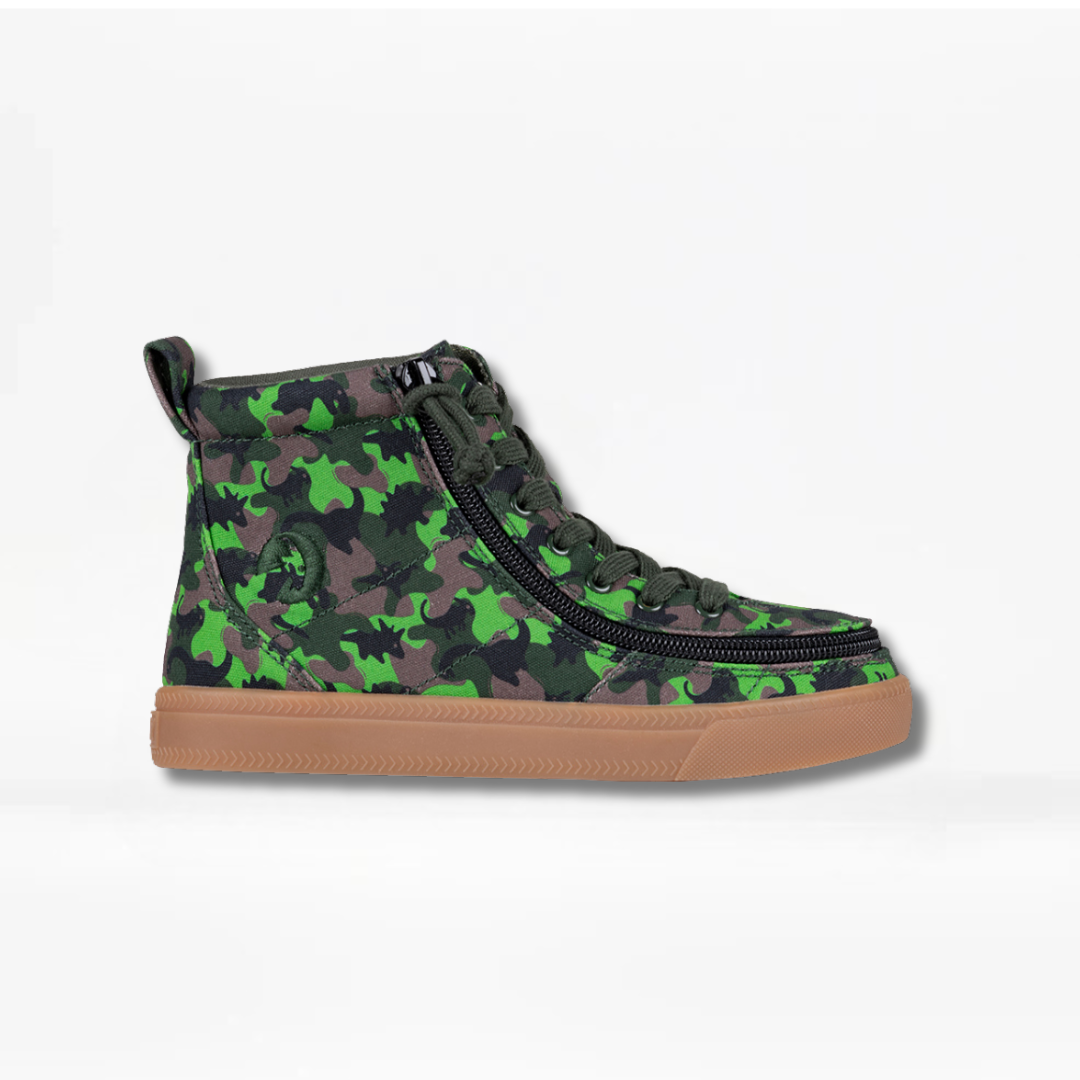 Toddler Green Dino Billy Classic Lace High Tops
