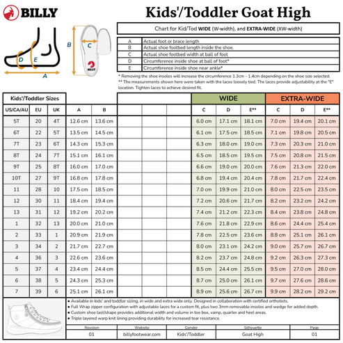 Kid's Navy Floral BILLY Goat High Top