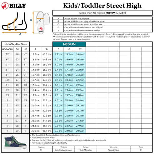 Kids Navy Tie Dye BILLY Street High Top