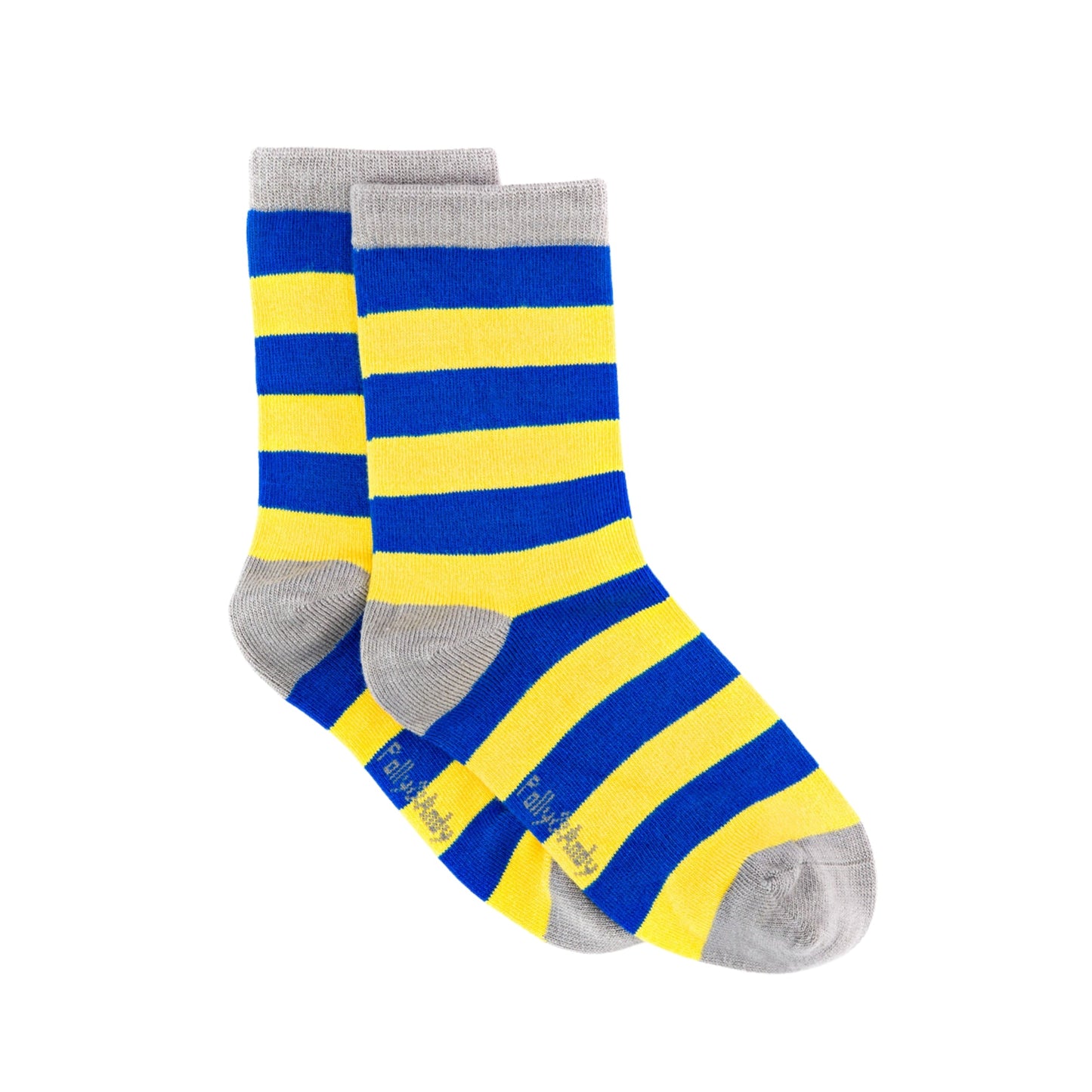 Blue & Yellow Stripe Bamboo Sock (seamless toe)