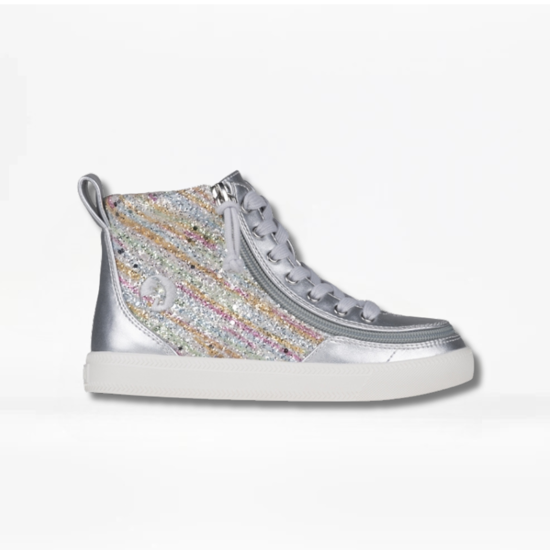 Toddler Silver Rainbow BILLY Classic Lace High Tops