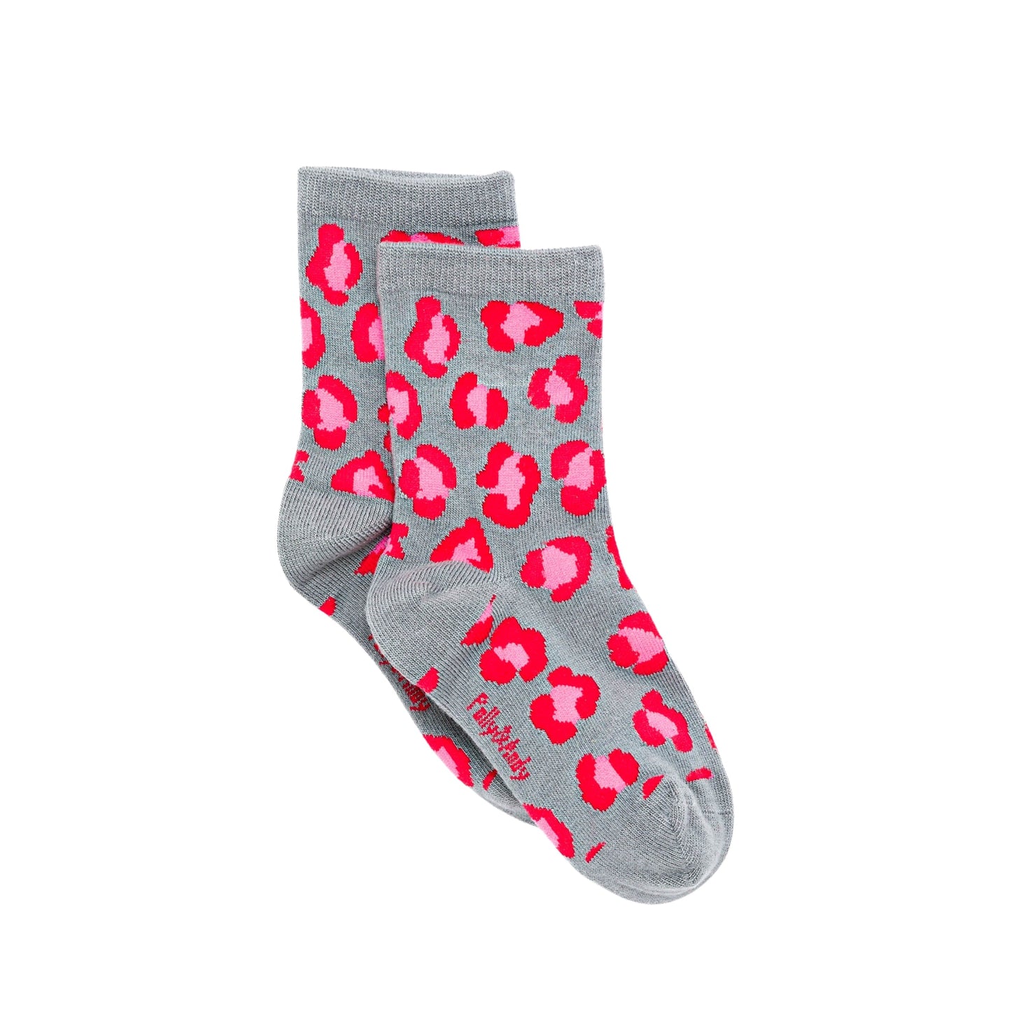 Pink & Red Leopard Bamboo Sock (seamless toe)