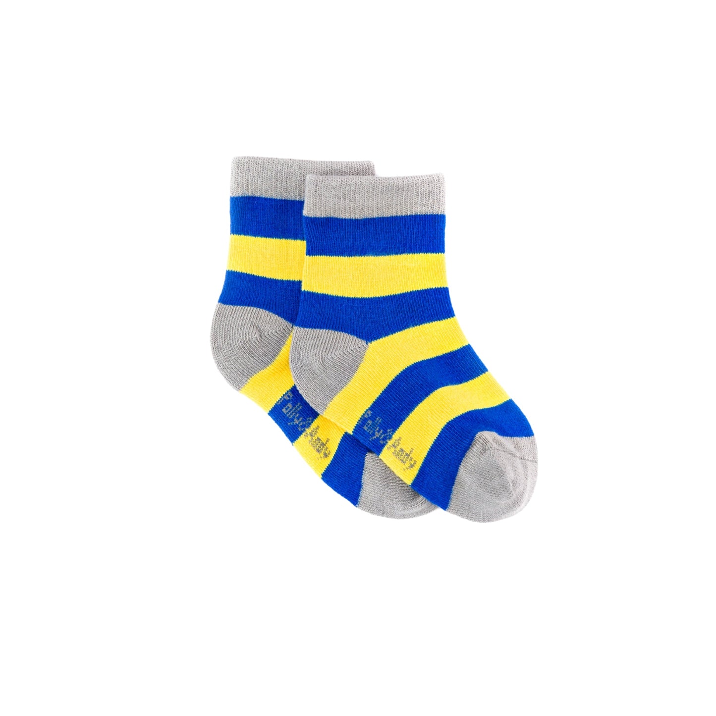 Blue & Yellow Stripe Bamboo Sock (seamless toe)