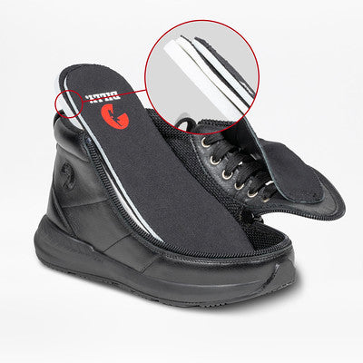 Kid's Black Leather BILLY Goat Classic High Tops
