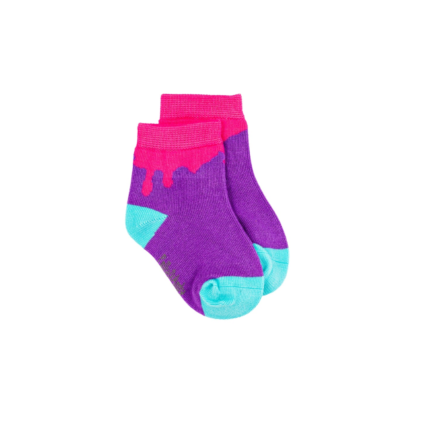 Pink Paint Drip Bamboo Sock (seamless toe)