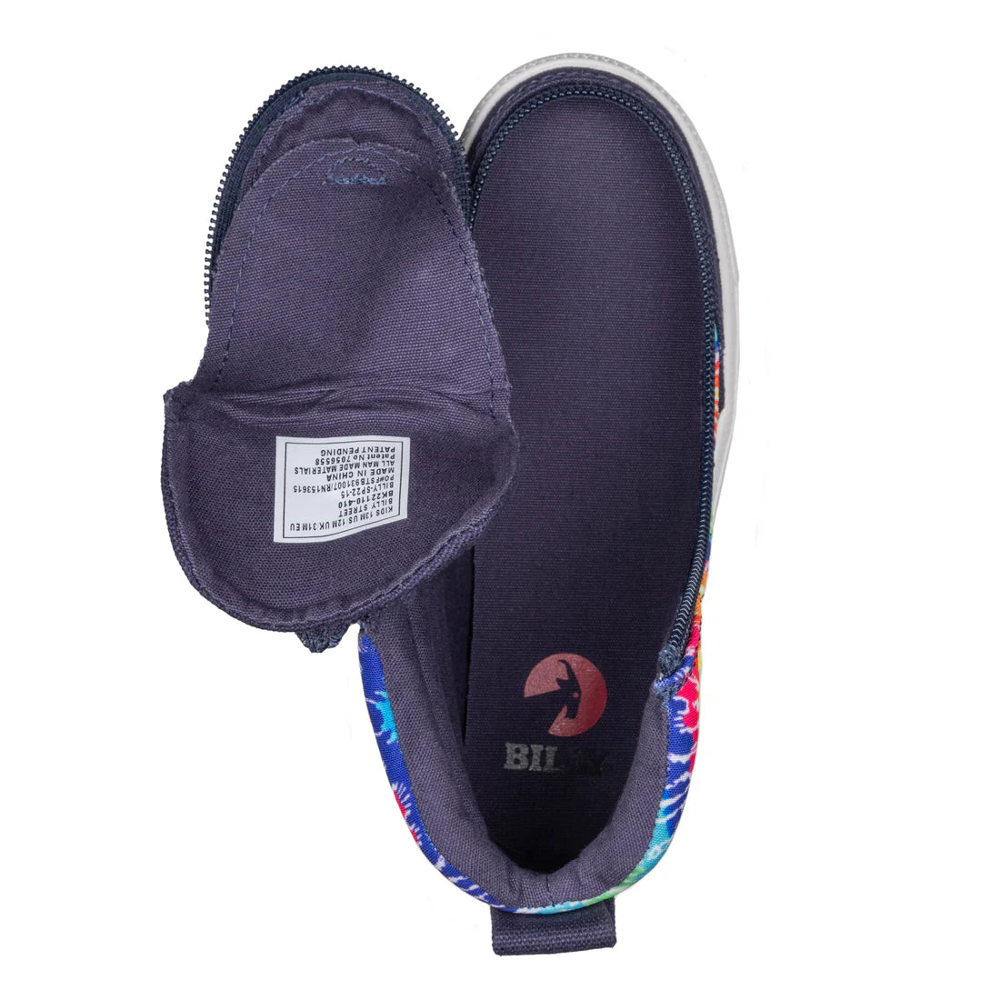 Kids Navy Tie Dye BILLY Street High Top