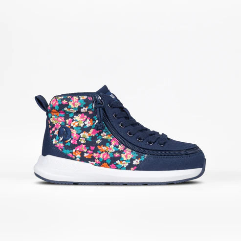 Kid's Navy Floral BILLY Goat High Top