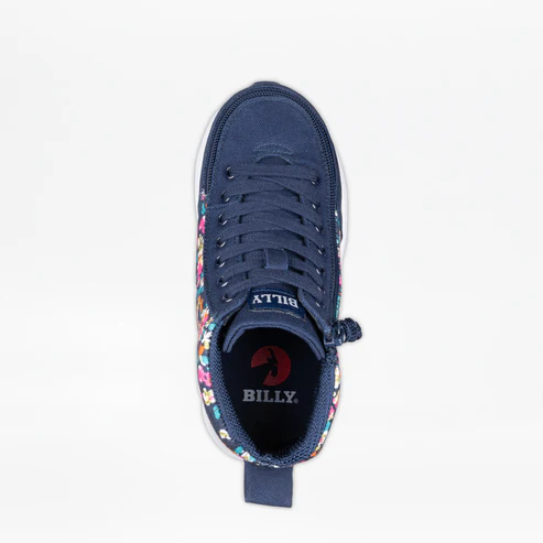 Kid's Navy Floral BILLY Goat High Top