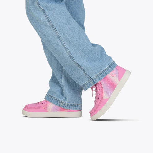 Kid's Pink Glitz BILLY Classic Lace High