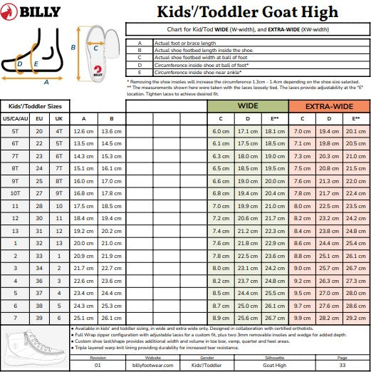 Kid's Black Leather BILLY Goat Classic High Tops