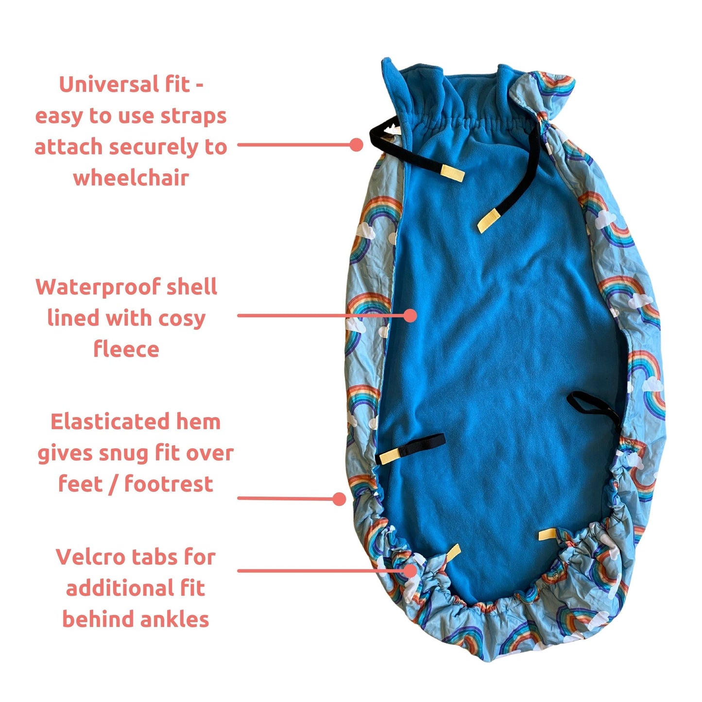 Adults Fleece-Lined Wheelchair Cosy