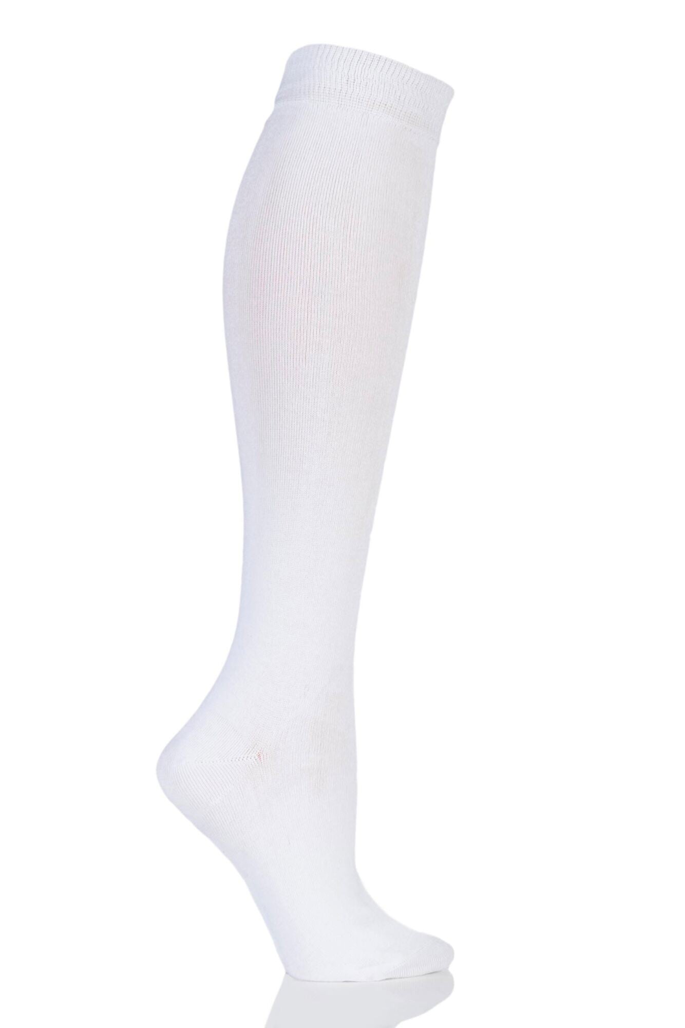 Knee High Plain Bamboo Socks with Comfort Cuff and Smooth Toe Seams