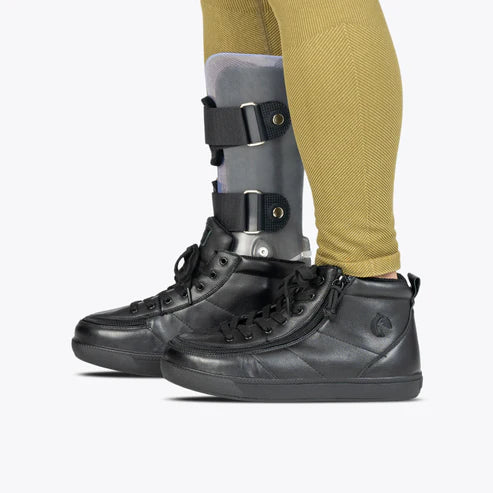 Kid's Black Leather BILLY Classic D|R High II High Tops