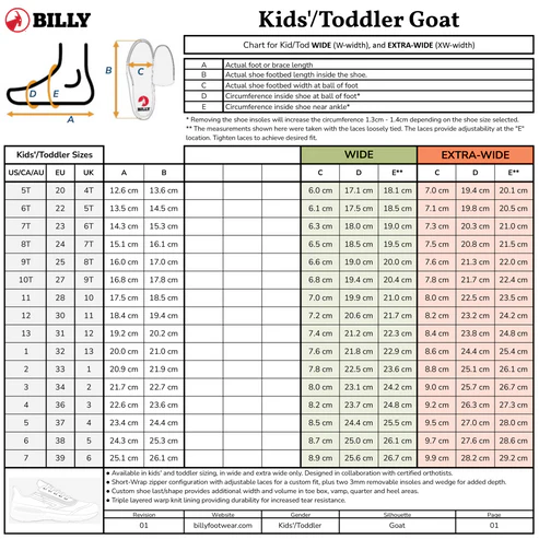 Kid's Black Billy Goat AFO Friendly Shoe