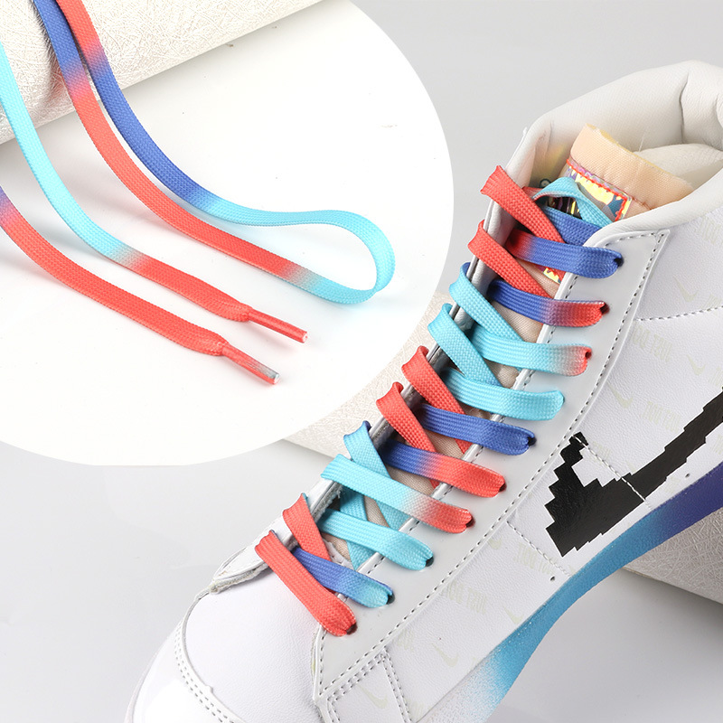 Tie Dye Shoelaces Gradient Colors Shoe Laces - Hot & Cold - keeks.ie